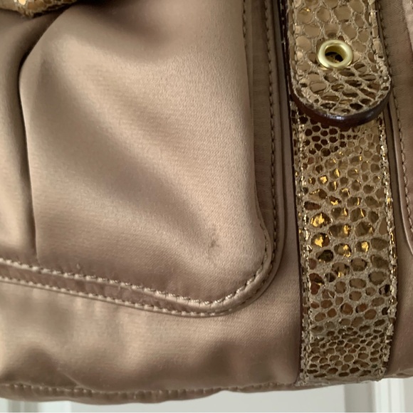 Coach Maggie Madison Gold Bronze Crinkled Leather Hobo Bag 13895 - Picture 5 of 16